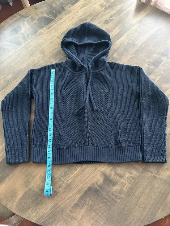 Banana Republic Navy Knit Hooded Pullover Sweater - Picture 2 of 10